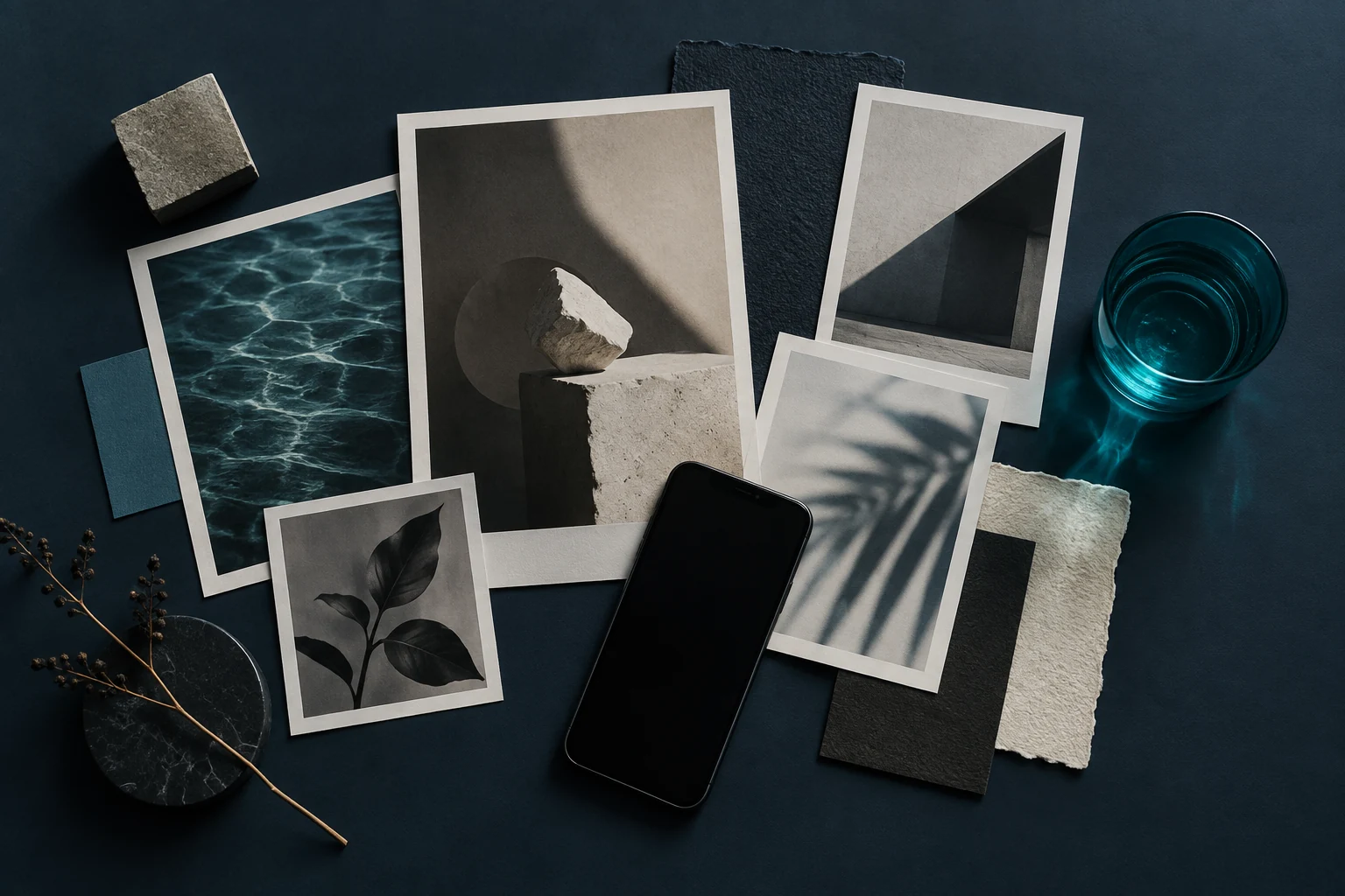 Moodboard e strumenti per progettare una strategia social · visual generato